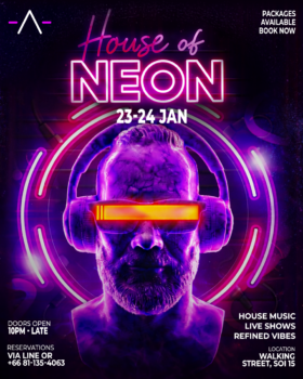 House of Neon futuristic party at AKIRA nightclub Pattaya Walking Street Soi 15