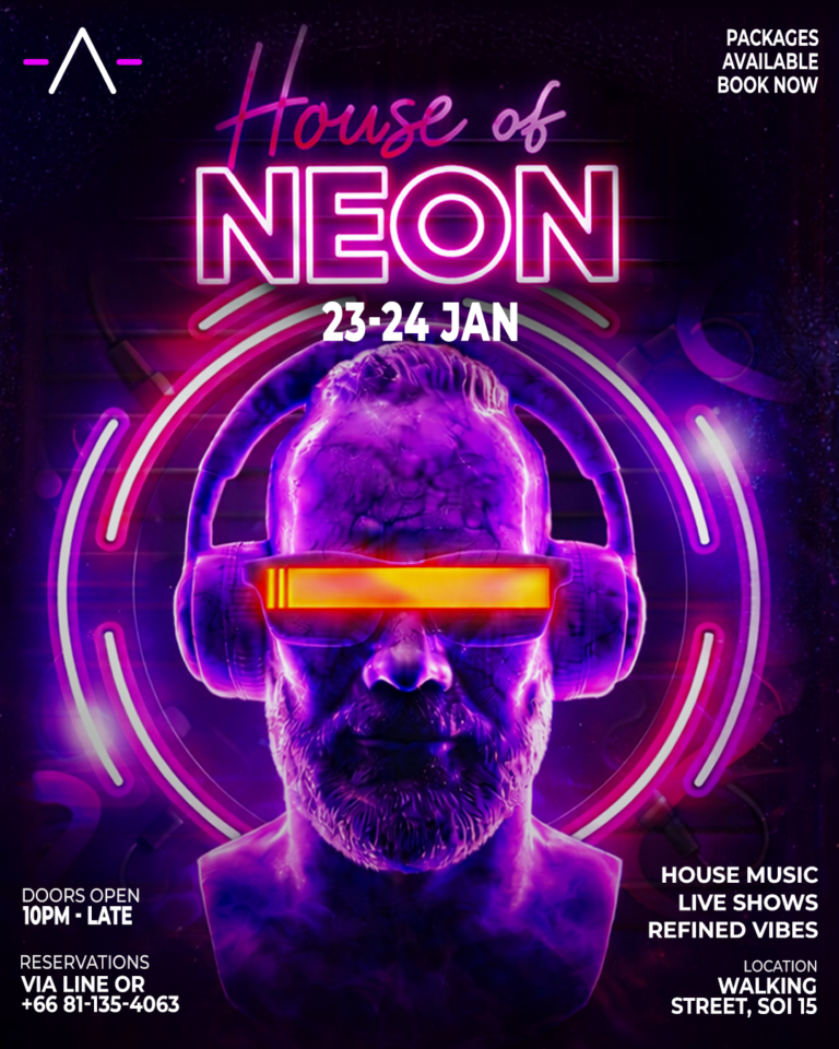 House of Neon futuristic party at AKIRA nightclub Pattaya Walking Street Soi 15
