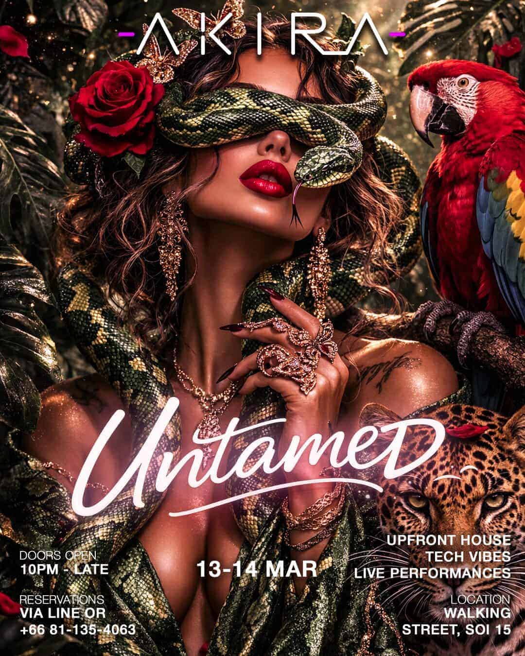 Untamed 3rd Edition jungle party at AKIRA nightclub Pattaya Walking Street Soi 15