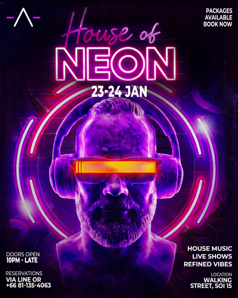 House of Neon futuristic party at AKIRA nightclub Pattaya Walking Street Soi 15
