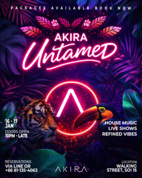Untamed jungle party at AKIRA nightclub Pattaya Walking Street Soi 15